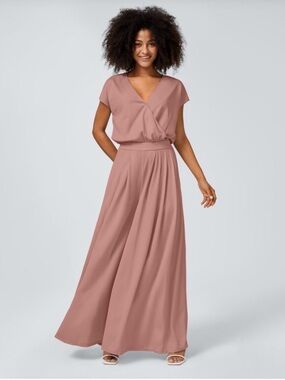 NWT Halara V Neck Short Sleeve Side Pocket Wide Leg Flowy Waffle Jumpsuit. 
Med